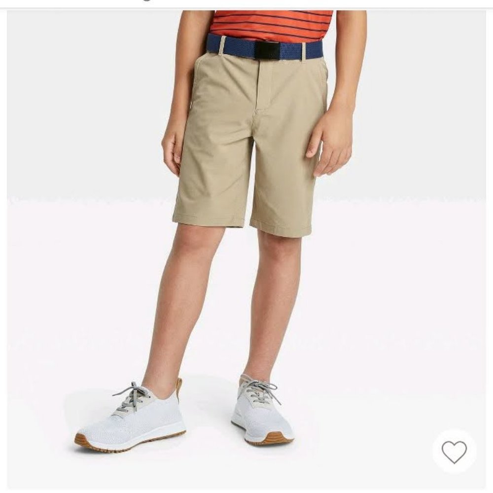 Boys' Golf Shorts- Khaki